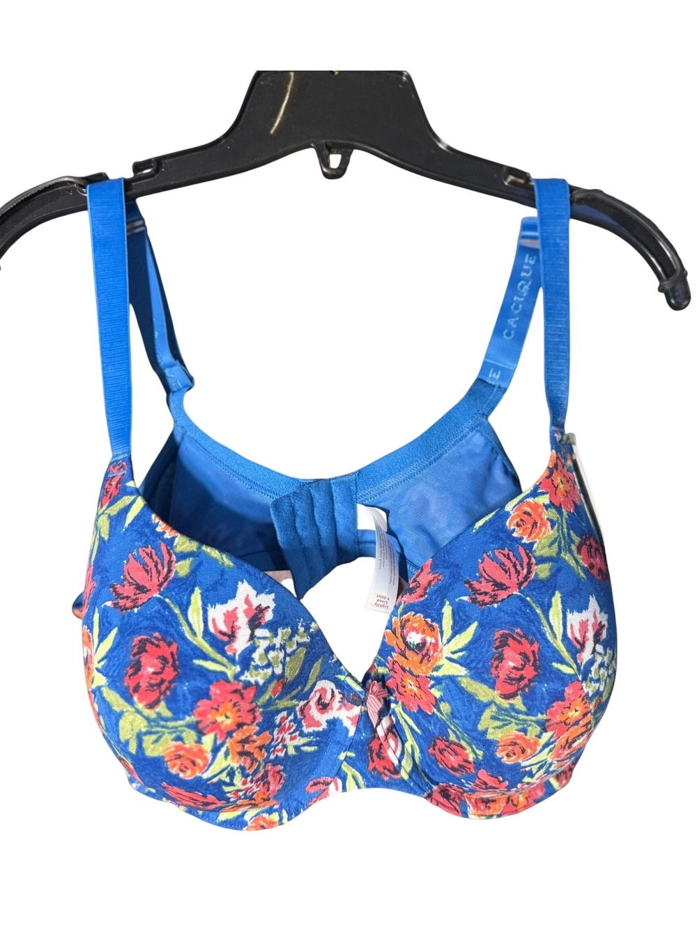 NWT Cacique Blue Floral Bra 42D